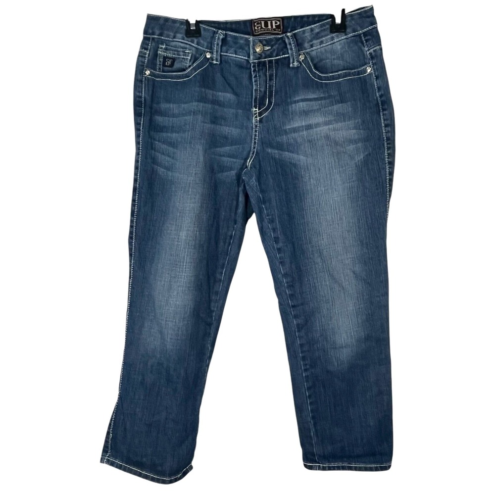 Cowgirl Up‎ Women's Denim Capri Cropped Jeans 32 Inseam 25"